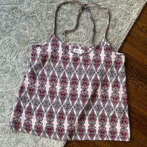 Hollister Pink Paisley Spaghetti Strap Tank Fairy Boho Twee festival Y2K